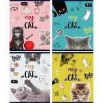 Тетрадь 48л клетка &quot;I love my cat&quot; (ассорти) 7574 BG {Россия}