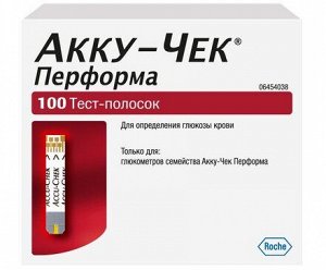 Тест-полоски Акку-Чек Перформа (Accu-Chek Performa) №100	Рош Диабетс Кеа/Рош