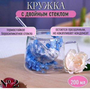 Кружка с двойным дном и стеклом 200 мл