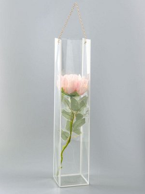 Переноска для цветов из PVC, белая, влагостойкая, 50x10x10 см
