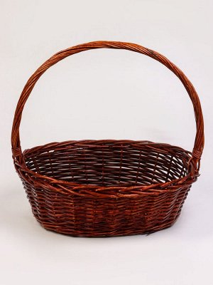 Набор плетёных корзин, 5 шт.: 50x42x15 см, 43x36x14 см, 37x30x12 см, 32x24x10 см, 26x20x9 см, ива, коричневый