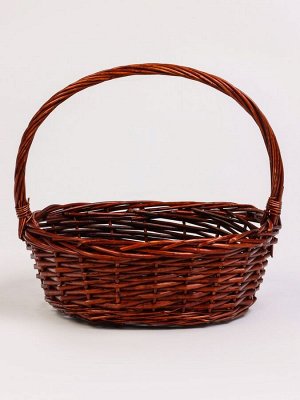 Набор плетёных корзин, 5 шт.: 50x42x15 см, 43x36x14 см, 37x30x12 см, 32x24x10 см, 26x20x9 см, ива, коричневый