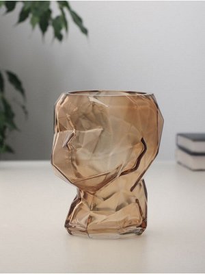 Ваза «Бетти», 16x13 см, стекло, коричневая