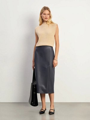 Юбка миди из экокожи, S956/only
