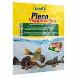 Tetra Корм д/рыб донных Pleco Veggie Wafers (саше) 15гр (1/25)