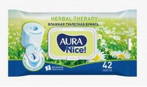 Влажная туалетная бумага AURA Nice 42шт