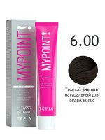 Tefia Краска для седых волос 6.00 темный блондин натуральный Tefia MYPOINT 60 мл Тефия