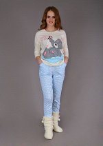 Костюм Галина (принт мишка на облаке) арт.2-282а
