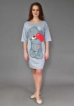 Платье Мишка Тедди с сердцем домашнее (Арт.3-150)