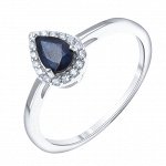 Серебряное кольцо с корундом и сапфиром R-DRGR00906-SP-T
