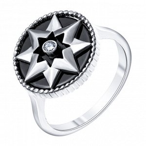 Серебряное кольцо с керамикой ZCR-2287-BL