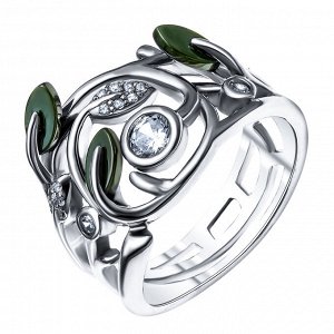 Серебряное кольцо с керамикой ZCR-2255-O