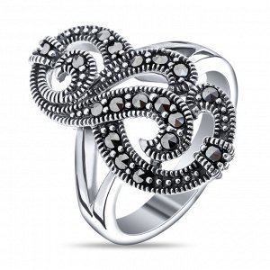 Серебряное кольцо с марказитом HR-623-MAC