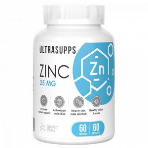 Цинк ULTRASUPPS Zinc Citrate 25мг - 60 капс.