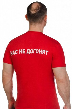 Футболка Красная патриотическая  футболка с фотографией Путина. Начальников много, а последнее слово — за Главой Государства! №170А ОСТАТКИ СЛАДКИ!!!!