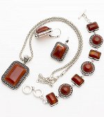 Комплект из сердолика. 8832621-3СД