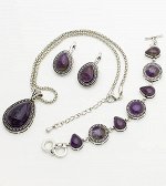 Комплект из аметиста. 8836026-3АМ
