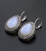 Серьги с лунным камнем. 8851526-3ЛК