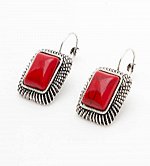 Серьги с кораллом. 8845021-5КП