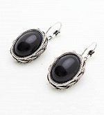 Серьги с агатом. 8853022-4АГ