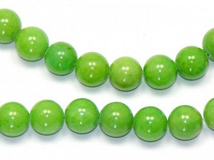 Буcина Нефрит светло-зеленая. 8 мм