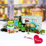 Новогодний набор с маслами: масло массажное 60 мл, масло кокосовое 100 мл, масло ши с маракуйей
