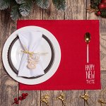 Салфетка на стол &quot;Happy New Taste&quot; 35х40, хл 80%,п/э 20%