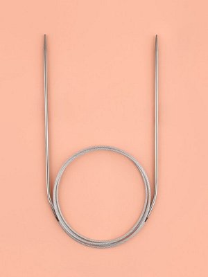 Спицы круговые, для вязания, с металлическим тросом, d = 2,5 мм, 14/100 см