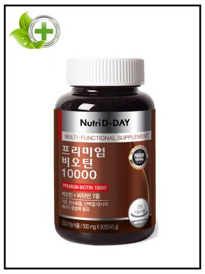 Биотин 500мг * 90таб. Nutri D-Day Premium Biotin 10000