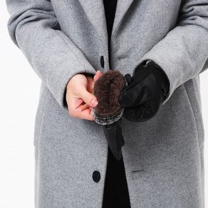 Перчатки мужские, безразмерные, с утеплителем, цвет чёрный