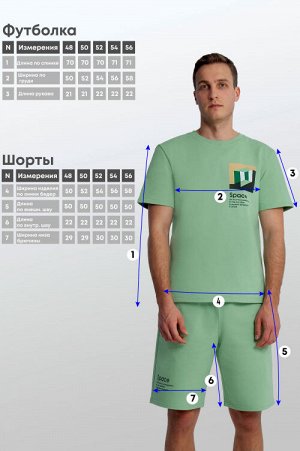 Арт. 63612 Комплект с шортами мужской 48-56 (5 шт)