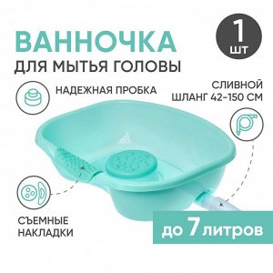 Ванночка (таз) для мытья головы BESIDE, бирюзовый