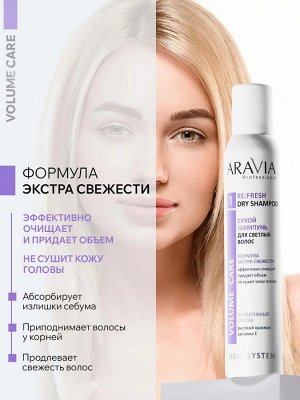 Сухой шампунь для светлых волос Re:Fresh Dry Shampoo, 200 мл
