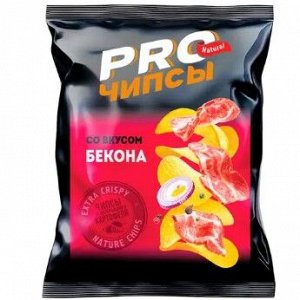 «PRO-Чипсы», чипсы со вкусом бекона, произведены из свежего картофеля, 60 г