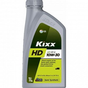 Масло моторное Kixx HD 10w30, полусинтетическое, API SG/CF-4, для дизельного двигателя, 1л, арт. L2002AL1E1