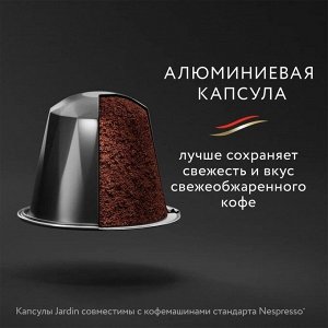 Кофе в капсулах молотый Jardin Ristretto темная обжарка, для системы Nespresso, 10 шт