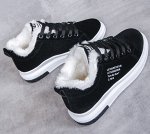 Утепленные кеды черные