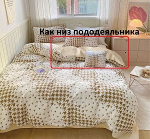 Комплект из сатина 2 спальный с Европростыней БЕЗ комбинирования (рисунок как низ пододеяльника)