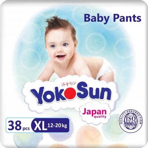 YokoSun подгузники-трусики д/детей 12-20кг №38 (XL) (арт. A B C D E F)	Quanzhou senior trad
