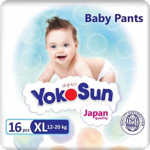 YokoSun подгузники-трусики д/детей 12-20кг №16 (XL) (арт. A B C D E F)	Quanzhou senior trad