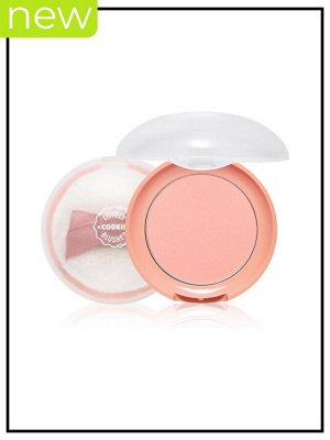 Etude Пудровые румяна для лица (Абрикос-Персик) Lovely Cookie Blusher Or 201 Apricot Peach Mousse, 4 гр