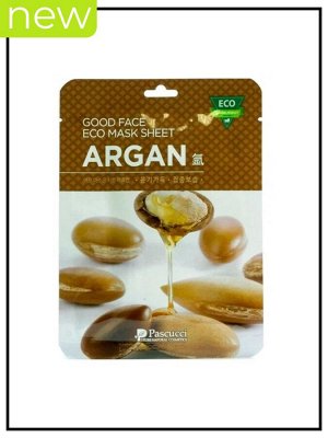 Маска для лица тканевая с экстрактом арганового масла Pascucci Mask Sheet Good Face Eco Argan, 23 мл