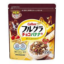 Мюсли шоколадные с бананом Calbee, 350 гр. 1/8