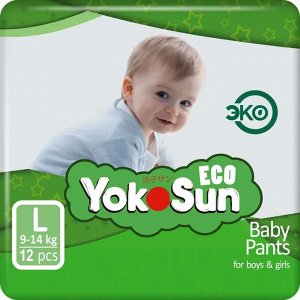 YokoSun ECO подгузники-трусики д/детей 9-14кг №12 (L) (арт. A,B)	Quanzhou imperial tr