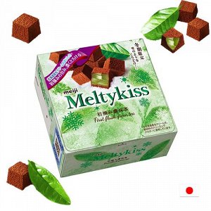 Meiji Meltykiss Premium Chocolate Green Tea 52g - Живой японский шоколад Мелтикис зеленый чай матча