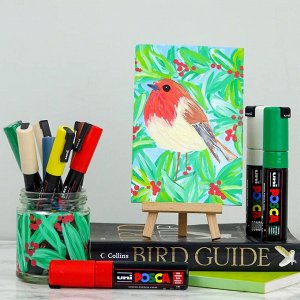 Маркеры Posca PC-5M акриловые водостойкие (набор 8 базовых цветов), Япония