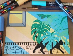 Маркеры Posca PC-5M акриловые водостойкие (набор 8 базовых цветов), Япония