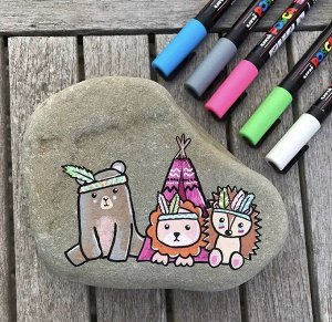 Маркеры Posca PC-5M акриловые водостойкие (набор 8 базовых цветов), Япония
