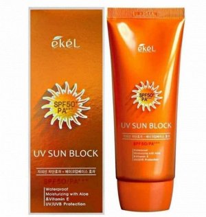 EKEL - КРЕМ СОЛНЦЕЗАЩИТНЫЙ С ЭКСТРАКТОМ АЛОЭ И ВИТАМИНОМ Е  UV Sun Block Cream SPF50/PA+++ [70g]