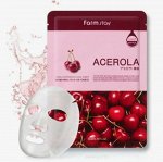 FARMSTAY - МАСКА ТКАНЕВАЯ ДЛЯ ЛИЦА АЦЕРОЛА VISIBLE DIFFERENCE MASK SHEET ACEROLA [1sheet]